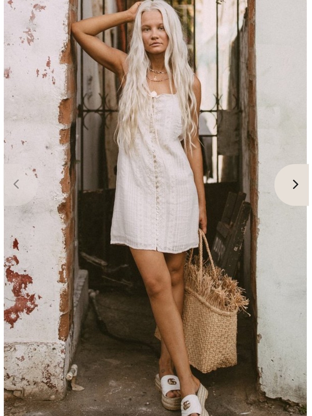 SPELL & THE GYPSY cream Cinder singlet dress